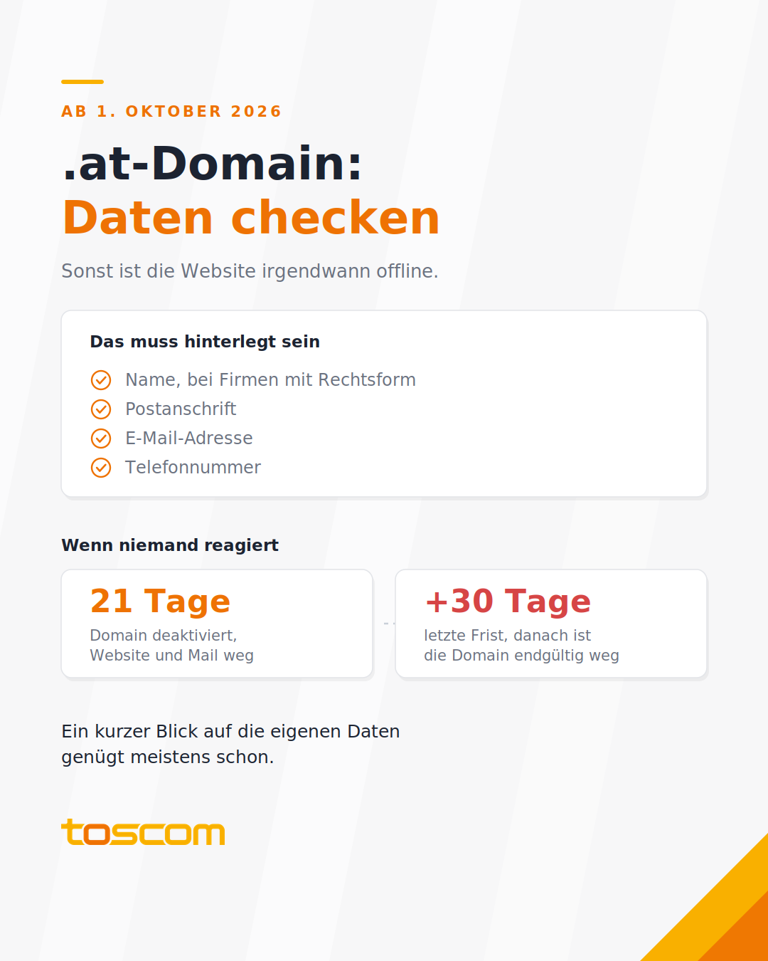 Kurzer Reminder: .at-Domain-Daten checken
